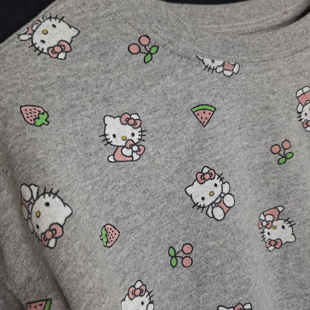 💙 Hello Kitty Cozy Crew Neck Sweatshirt Size XL Cute Comfy Streetwear - Picture 2 of 8